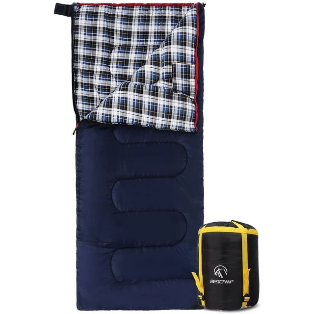 REDCAMP Cotton Flannel Sleeping Bag for Camping Backpacking, Adults