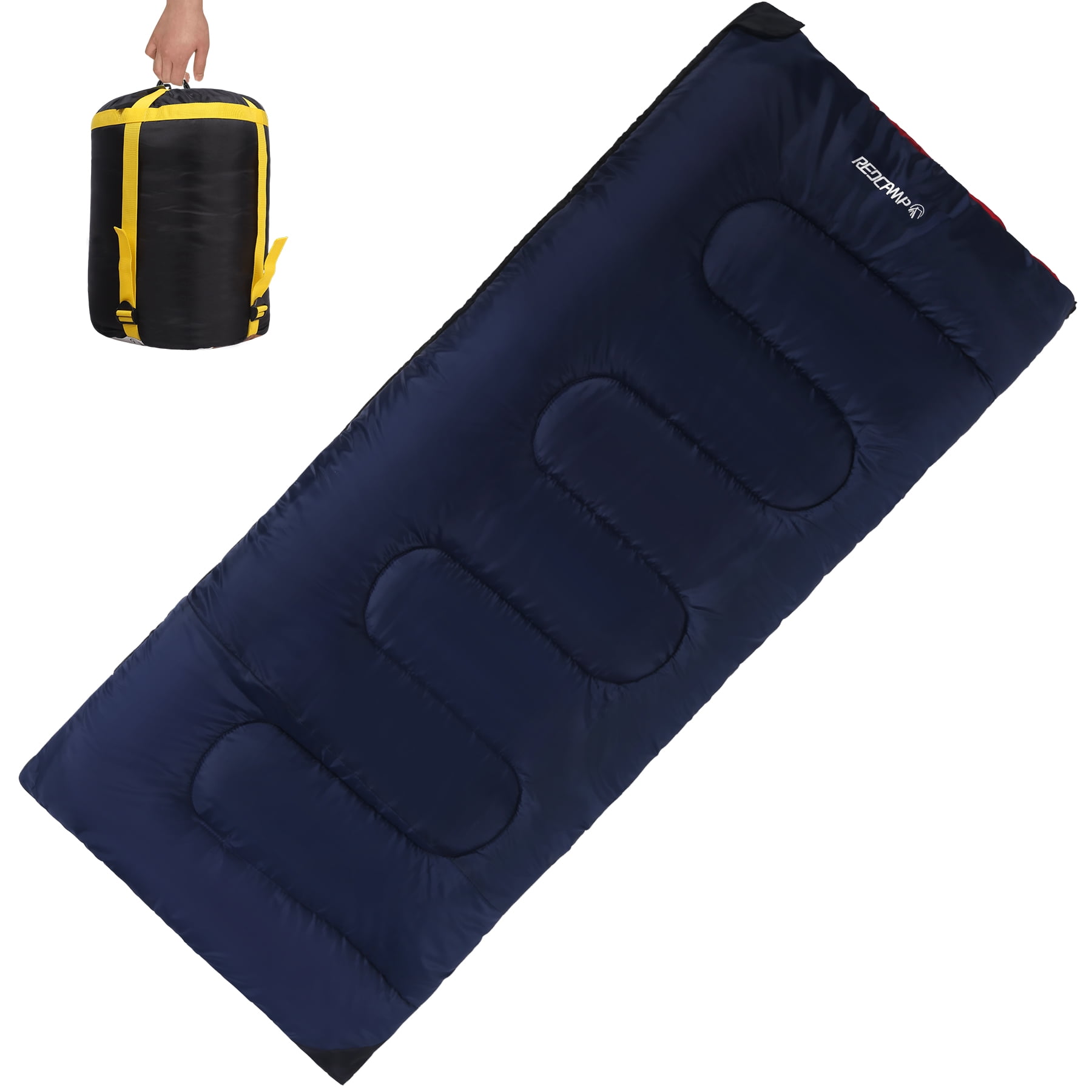 REDCAMP Cotton Flannel Sleeping Bags for Adults Warm/Cold Weather, Waterproof Portable Camping