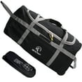 thumbnail image 1 of REDCAMP Xlarge Foldable Roller Duffel Bag with Wheels 120L, 210D Oxford Collapsible Duffel Bag with Rollers for Camping Travel Gear, Black, 1 of 10