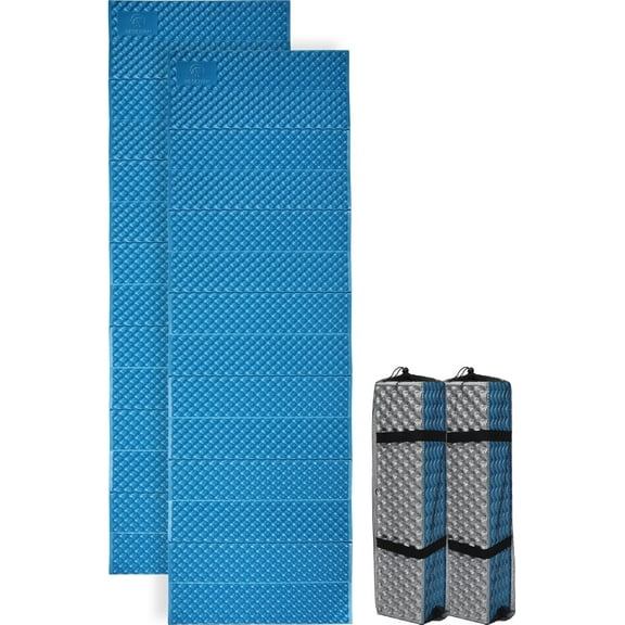 REDCAMP Foldable Foam Camping Pads for Sleeping, Waterproof Closed Cell Foam Camping Sleeping Pad - Ultra-Lightweight for Hiking & Backpacking, R-2.1 Insulated, Royal Blue/Grey/Green/Brown/Khaki