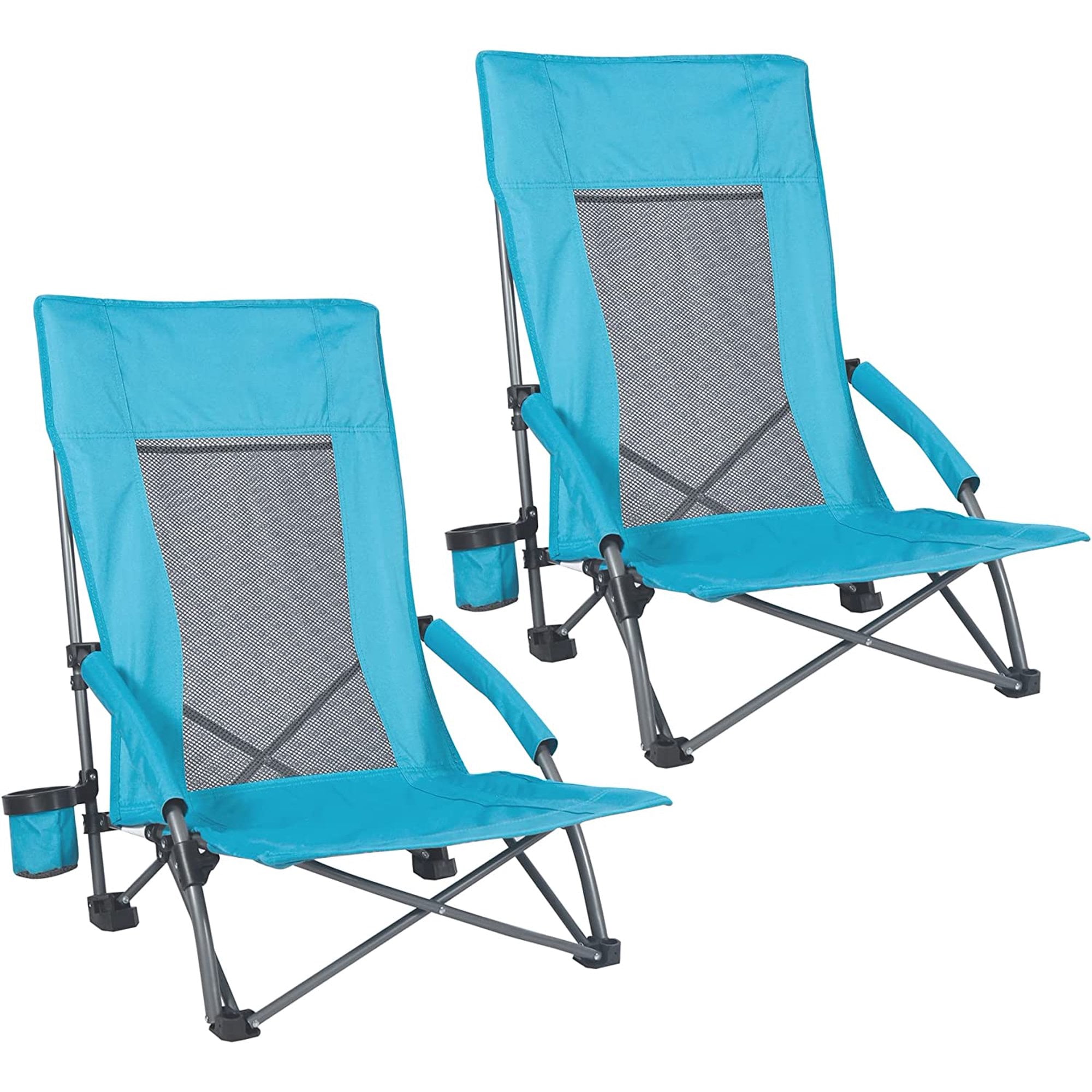 REDCAMP Folding Beach Chair High Back for Adults, Lightweight Low Sand