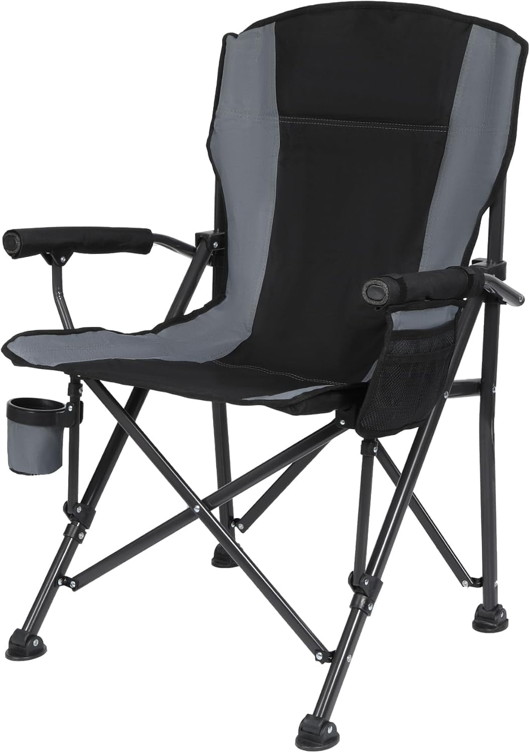 REDCAMP Oversized Folding Camping Chair for Adults Heavy Duty 300lb, Sturdy Steel Frame Outdoor Portable Lawn Camp Chairs with High Back Cup Holder