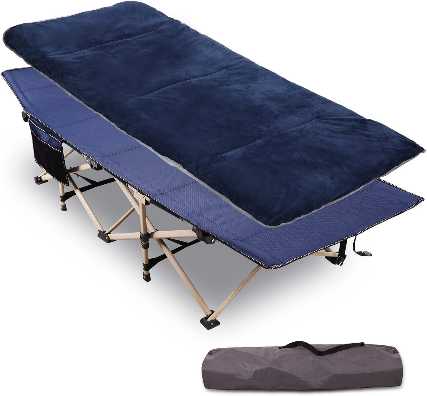 REDCAMP Folding Camping Cot with Mattress Pad for Adults, Heavy Duty
