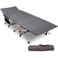 thumbnail image 1 of REDCAMP Camp Bed for Adults, 28" Extra Wide Heavy Duty Folding Camping Bed for Travel Outdoor Office Indoor Fishing, Support 500lbs, Grey, 1 of 8