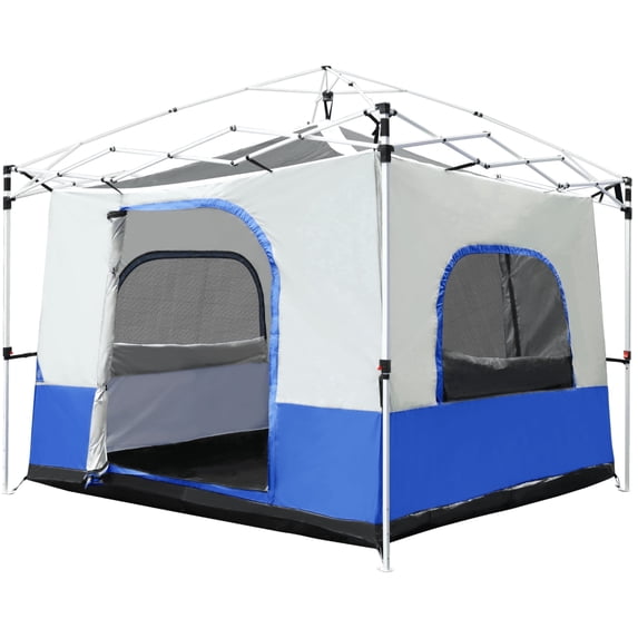 REDCAMP Canopy Camping Tent, Inner Tent Converts Straight-Leg 10' x 10' or 10' x 20' Pop-Up Canopy into Camping Tent, Fits 4–6 Persons (Frame/Shelter Not Included)