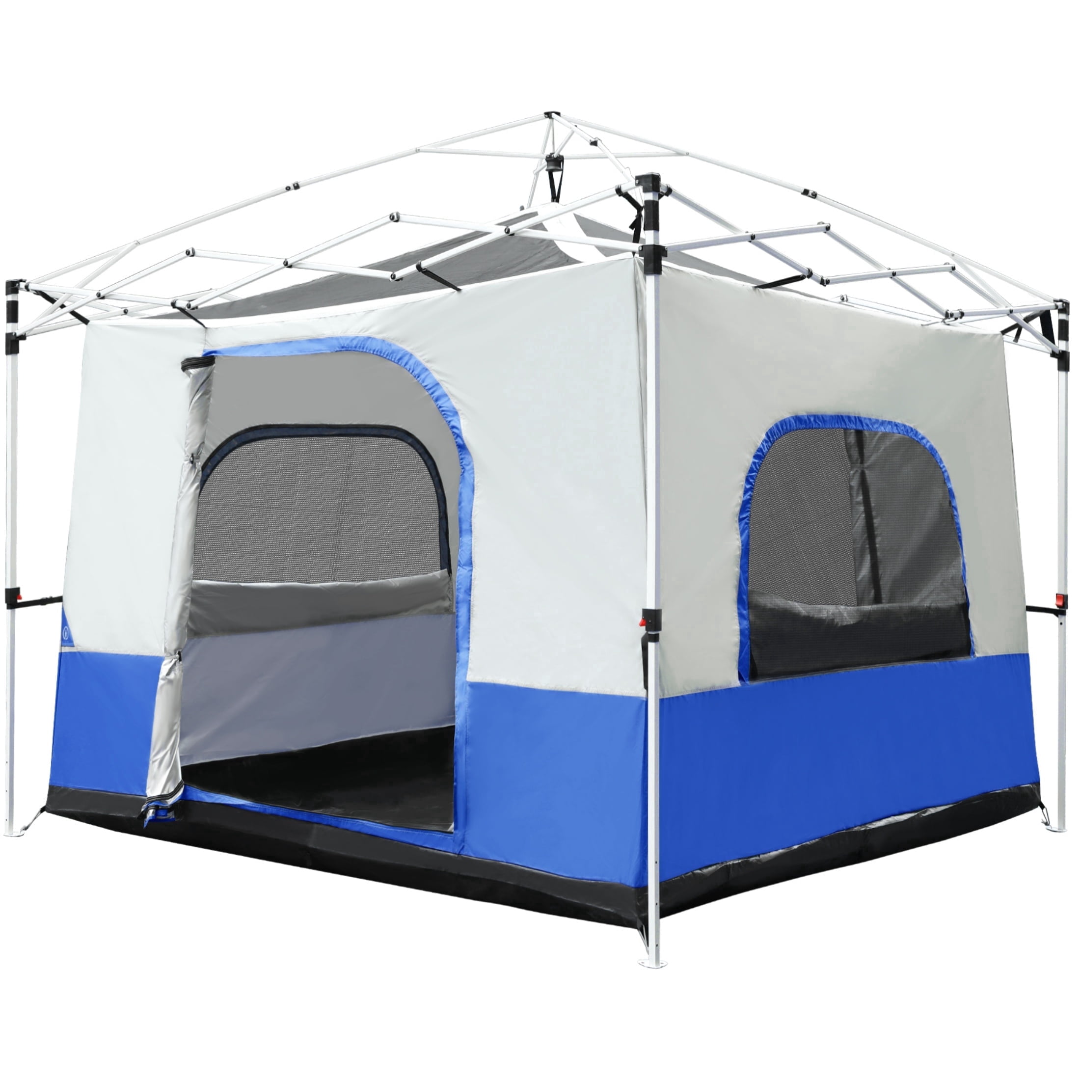REDCAMP Canopy Camping Tent, Inner Tent Converts Straight-Leg 10' x 10' or 10' x 20' Pop-Up Canopy into Camping Tent, Fits 4–6 Persons (Frame/Shelter Not Included)