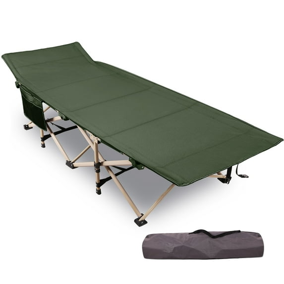 REDCAMP Folding Camping Cots for Adults Heavy Duty, 28" Extra Wide Sturdy Portable Sleeping Cot for Camp Office Use, Green
