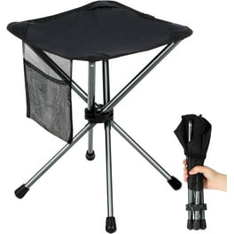 REDCAMP 2 Pack Folding Camp Stools for Adults 15 inch Tall Sturdy Heavy Duty Portable Camping Stools for Fishing Sitting Hold 300lbs Heavy People and Kids Gray Blue Walmart