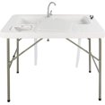 REDCAMP Folding Fish Cleaning Table, Outdoor Camping Sink Station with