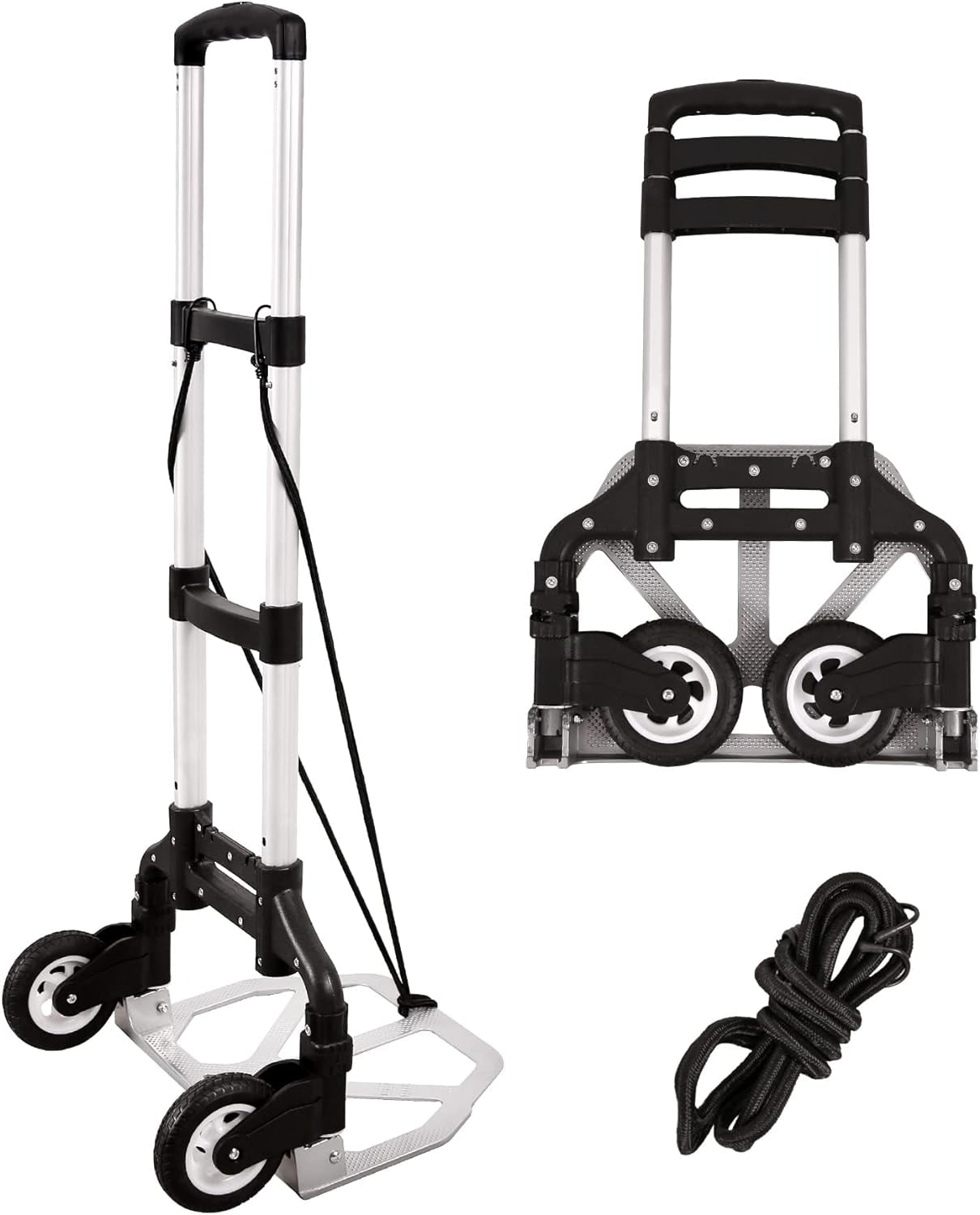 REDCAMP Folding Hand Truck, 165lbs Capacity Lightweight Portable Hand