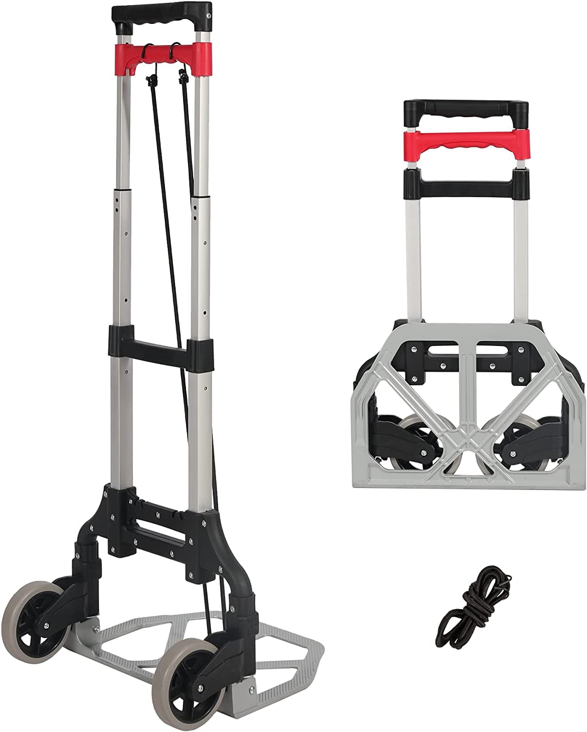 REDCAMP Folding Hand Truck 165lbs, Heavy Duty Hand Dolly with 2 Wheels