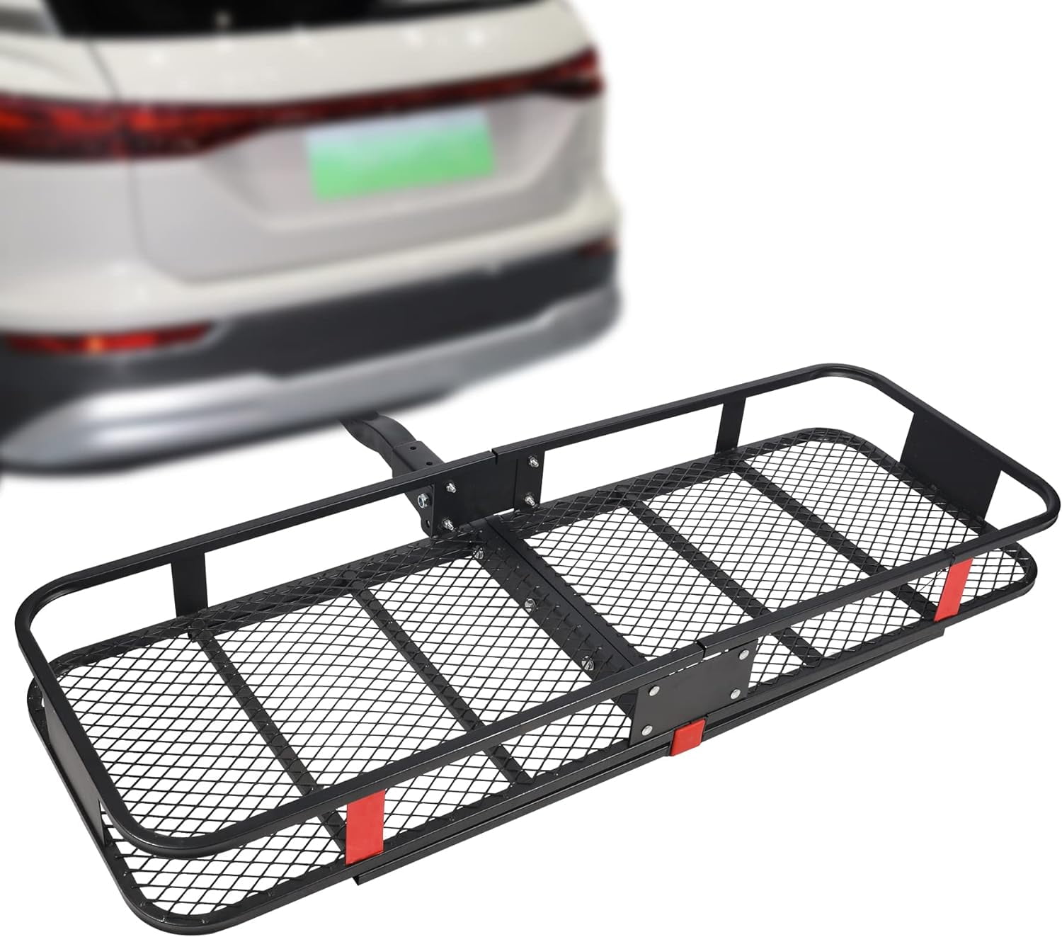 REDCAMP Folding Hitch Cargo Carrier Basket 500 lbs, 60" x 21" x 6