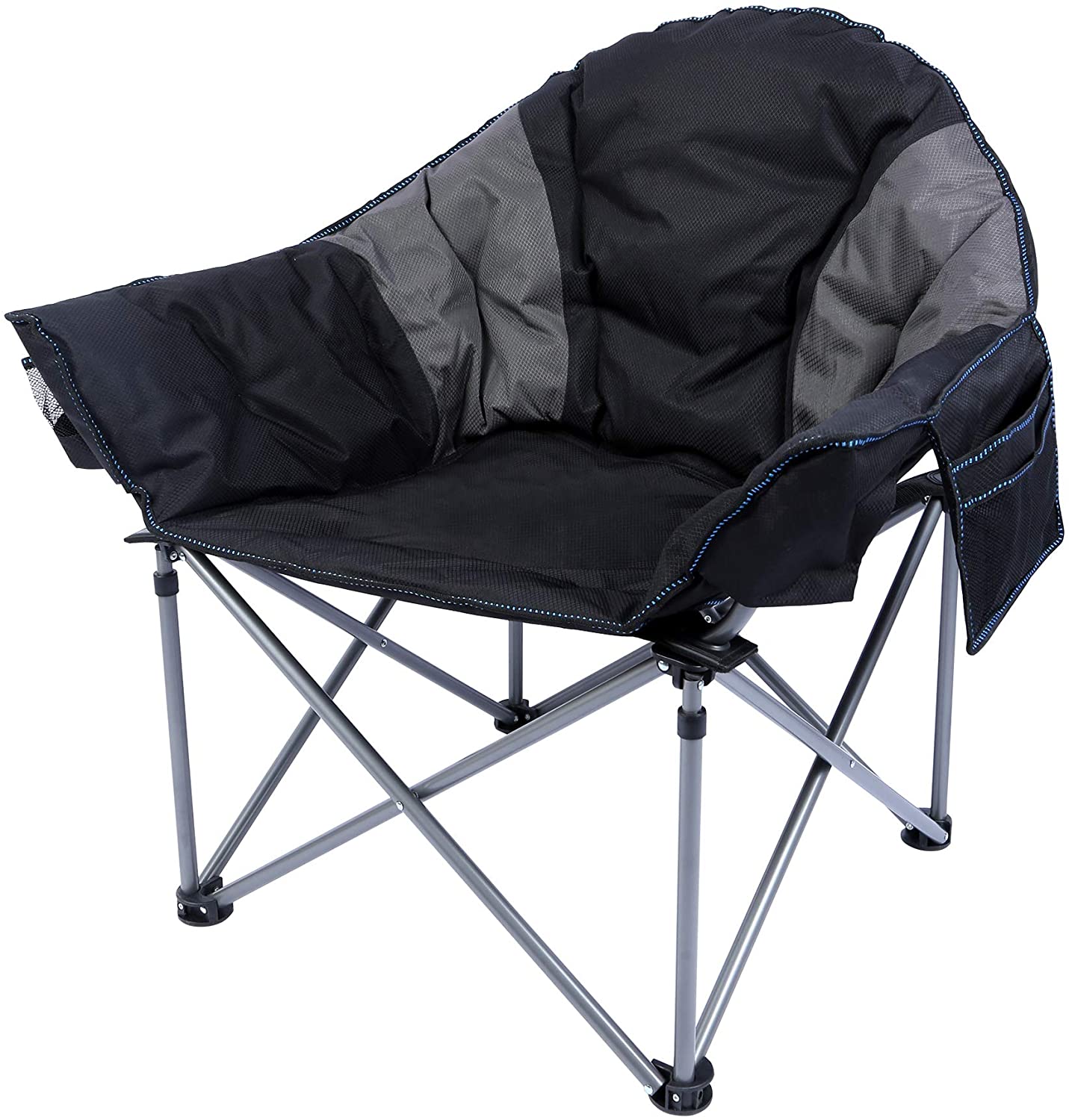 REDCAMP Folding Saucer Chairs for Adults, Comfy Cotton Dorm Chair for