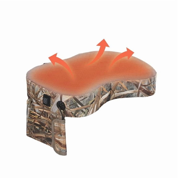 REDCAMP Heated Waterproof Hunting Seat Cushion, Tree Stand Seat for Hiking, Camping, Ice Fishing(Batteries no Included), Reed Camo