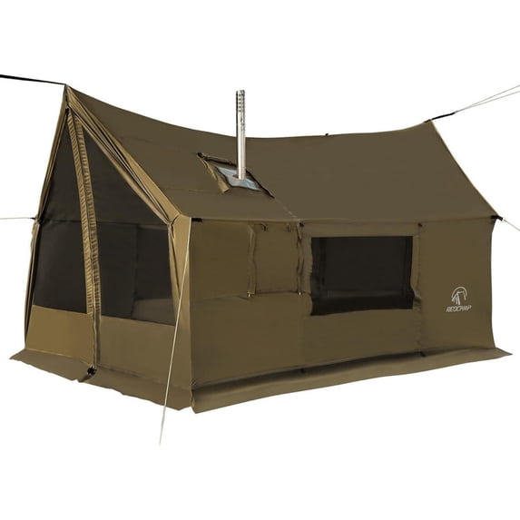REDCAMP Hot Tent with Stove Jack, Waterproof & Windproof Winter Wall Tent with Snow Skirt, Ultralight 4 Season Tent for Camping Hiking Bushcraft