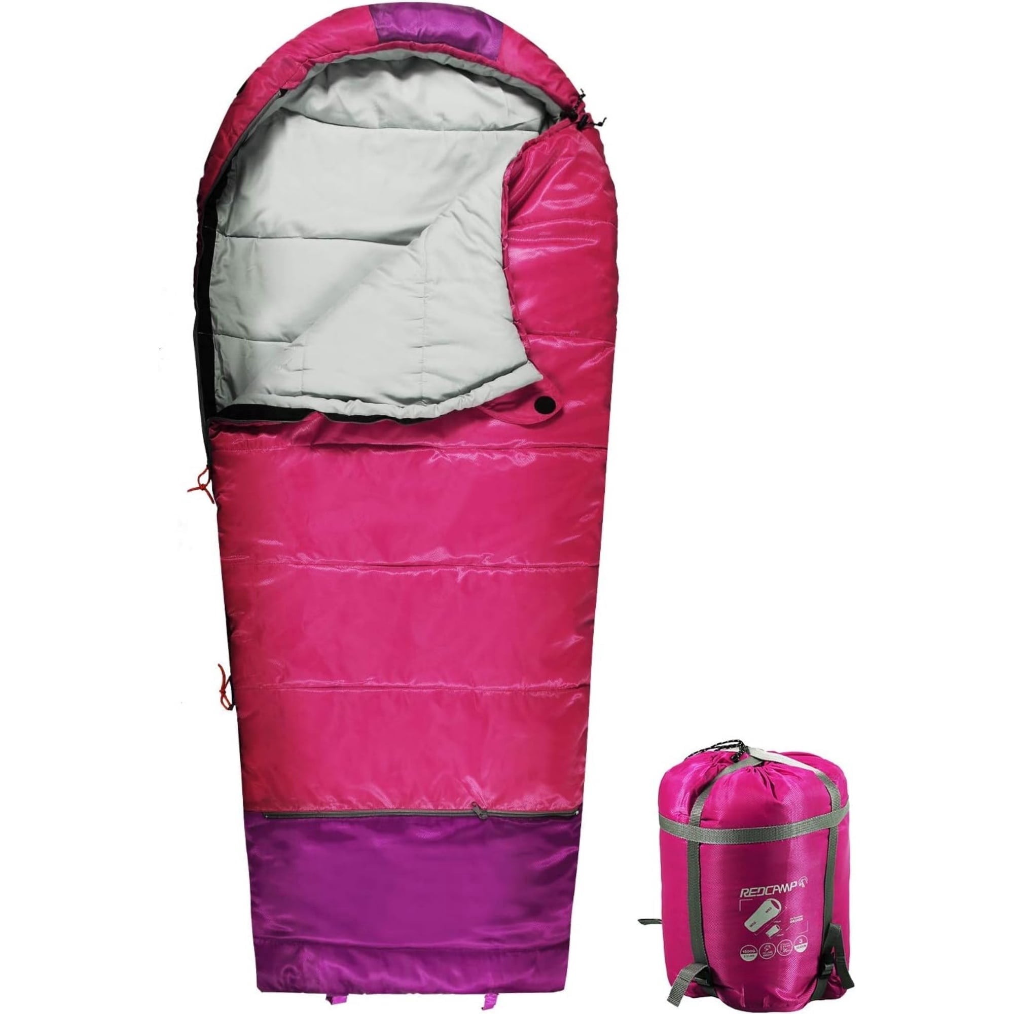 REDCAMP Kids Mummy Sleeping Bag for Camping Cold Weather, 3 Season Backpacking Sleeping Bag Fit Boys,Girls & Teens
