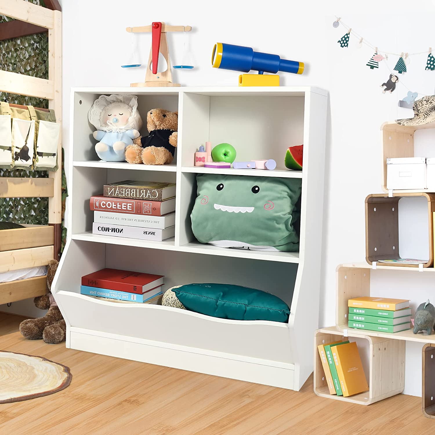 REDCAMP Kids Toy Storage Organizer, 5 Multi Cubbies Storage for