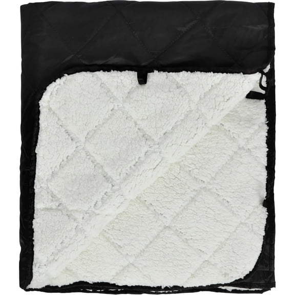 REDCAMP Large Warm Camping Blanket with Sherpa Lining, Outdoor Blanket for Cold Weather Waterproof and Windproof for Stadium, Machine Washable