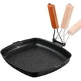 REDCAMP Nonstick Grill Pan with Folding Handle for Stove Tops