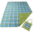 thumbnail image 1 of REDCAMP Outdoor Picnic Blanket Washable Waterproof and Sandproof, Large Foldable Camping Blanket Lawn Blanket for Grass Park Beach Travel with Tote Bag, Green and Blue Plaid, 1 of 9