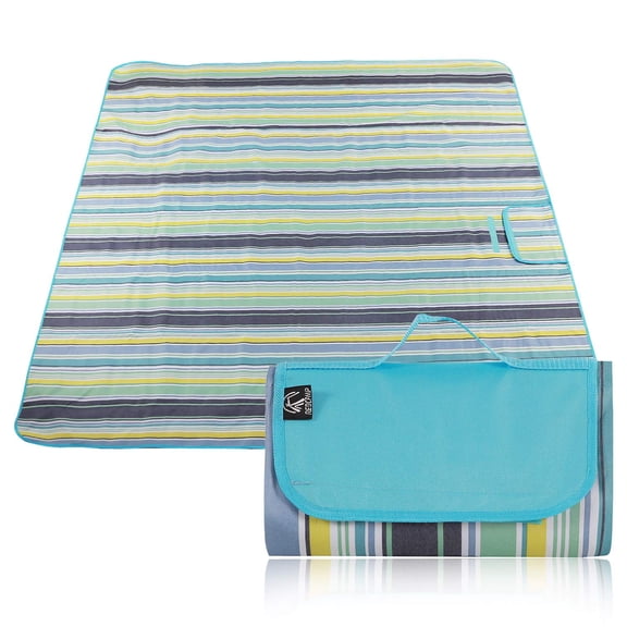 REDCAMP Outdoor Picnic Blanket Waterproof, 78.7 In.x78.7 In. Beach Blanket with Shoulder Strap