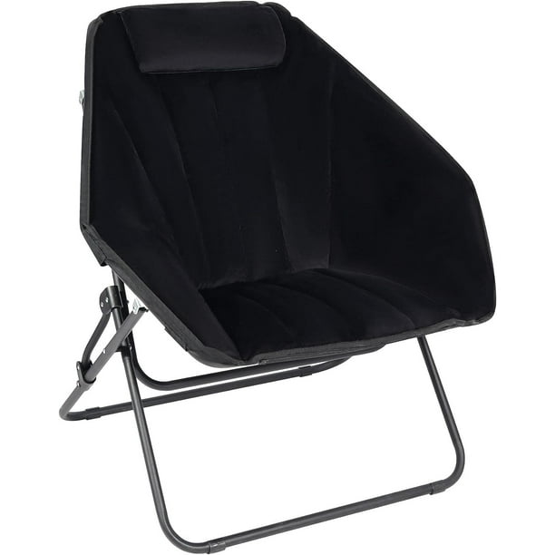 REDCAMP Oversized Folding Saucer Chairs for Adults, Soft Velvet Moon