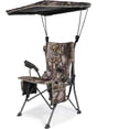 thumbnail image 1 of REDCAMP Oversized Hunting Chairs with Canopy for Blinds, Portable Folding Camo Camping Chairs for Adults with Adjustable - Angle Canopy and Hard Arms for Outdoor Use, Camouflage, 1 of 17