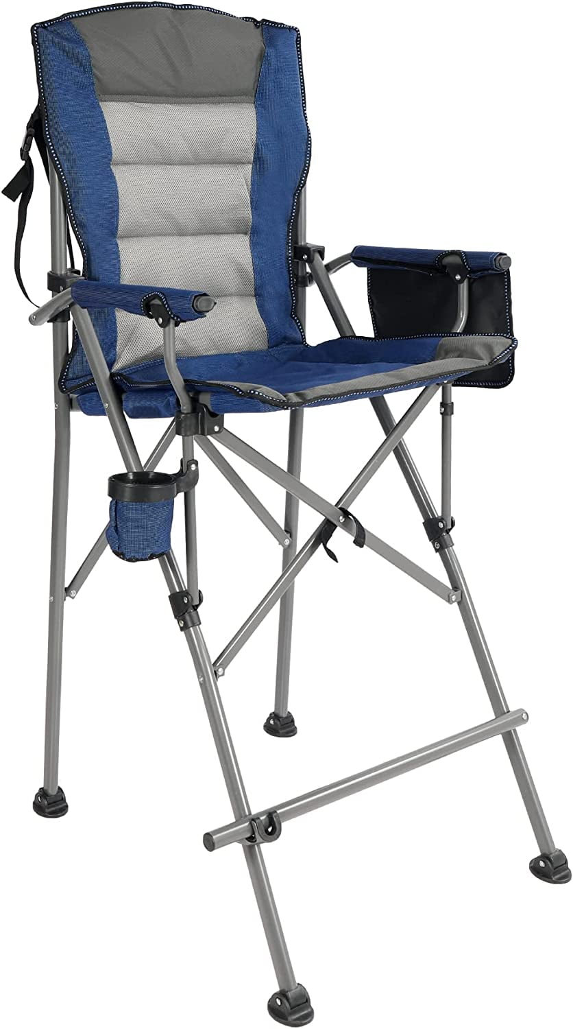 Ozark Trail Fishing Steel Director's Chair with Rod Holder, Adult, Green 