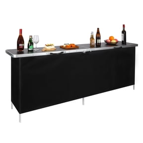REDCAMP Portable Bar Table, Pop Up Folding Mobile Bar Bartender Table with Carry Bag for Events, Party, Camping, Tradeshow