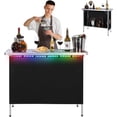 thumbnail image 1 of REDCAMP Portable Bar Table with Multi-Color LED Lights, Pop Up Folding Mobile Bar Bartender Table Podium Table for Events, Party, Camping, Tradeshow, Exhibition, 1 of 10