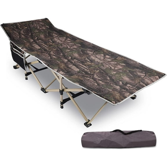 REDCAMP Folding Hunting Cots for Adults 500lbs, XL Sleeping Cots for Hunting, Extra Wide Portable for Camping Outdoor Travel Indoor Home,