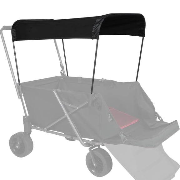 REDCAMP Removable Canopy for Dog Wagon Attachment, Wagon Shade Cover for Dog Stroller, Detachable Replacement Accessory, Black