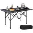 thumbnail image 1 of REDCAMP Roll Up Camping Tables That Fold Up, Lightweight Portable Compact Metal Camp Table for Grill Outdoor Picnic, Black Long 47x28, 1 of 6