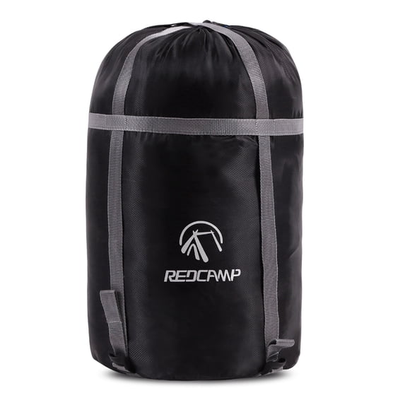 REDCAMP Sleeping Bag Stuff Sack,17L, Black M compression stuff sack, Great for Backpacking and Camping
