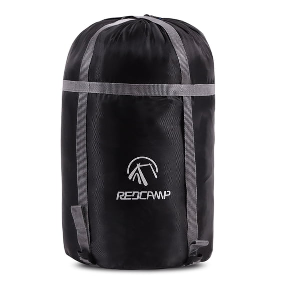 REDCAMP Sleeping Bag Stuff Sack,23L, Black M compression stuff sack, Great for Backpacking and Camping