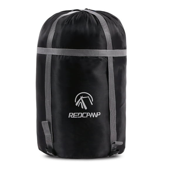 REDCAMP Sleeping Bag Stuff Sack,23L, Black M compression stuff sack, Great for Backpacking and Camping