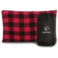thumbnail image 1 of REDCAMP Small Camping Pillow Lightweight and Compressible, 1PC Flannel Travel Pillow with Removable Pillow Cover (Red and Black Plaid), 1 of 7