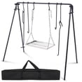 thumbnail image 1 of REDCAMP Swing Campfire Grill Stand – Collapsible Campfire Cooking Rack with 6 Hooks & Stainless Steel Grill Grate, Portable Dutch Oven Hanger for Outdoor Camping, Cookware, Bonfire, 1 of 9