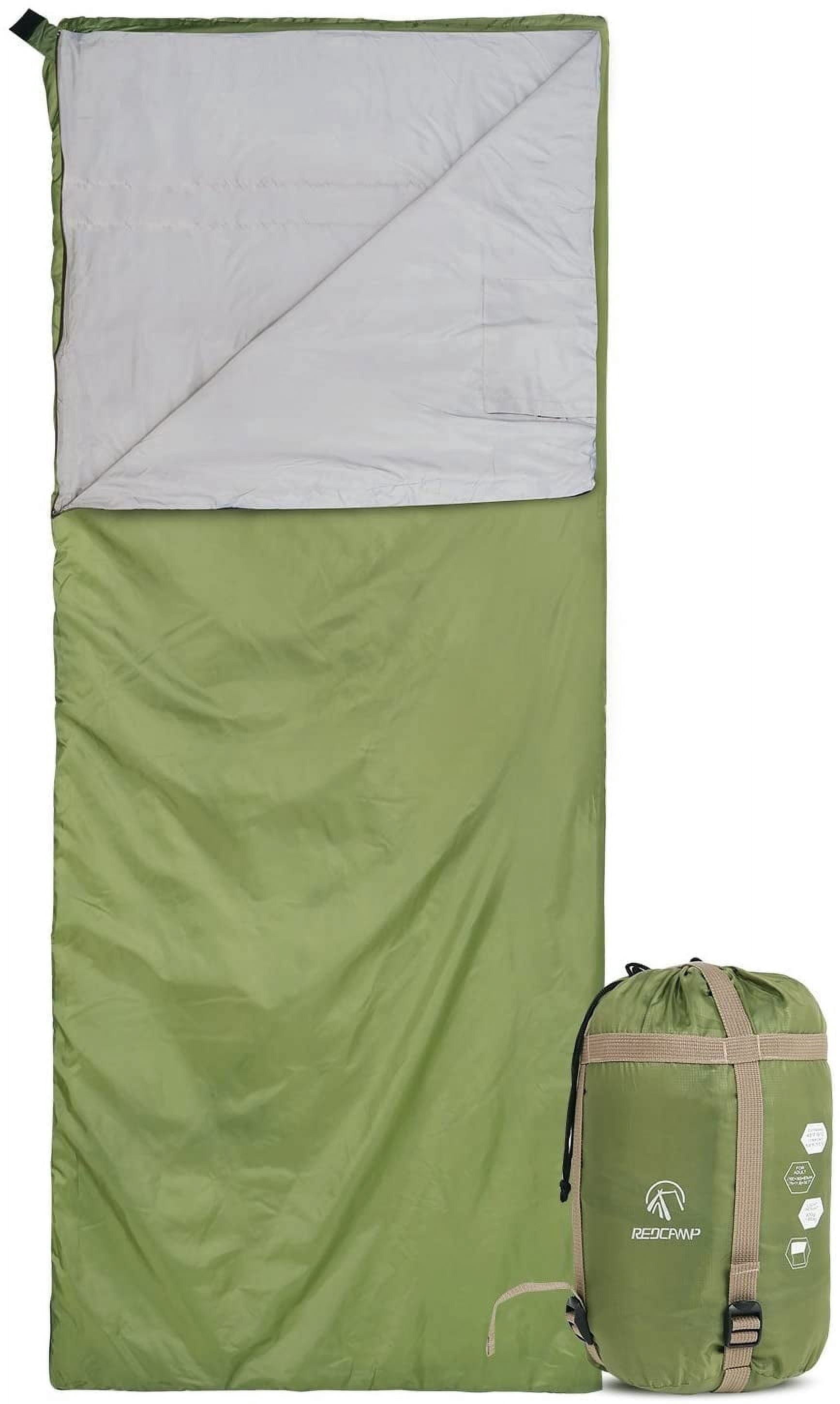 REDCAMP Ultra Lightweight Sleeping Bag for Adults, Summer Camping Hiking Travel Backpacking Sleeping Bag with Compression Sack