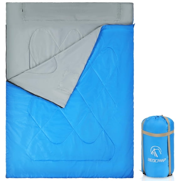 REDCAMP Ultra Lightweight Sleeping Bag for Backpacking, Hiking, Comfort for Adults Warm Weather, with Compression Sack