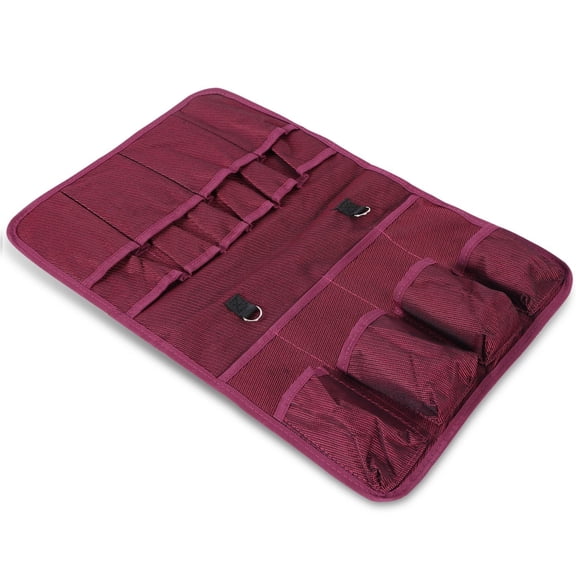 REDCAMP Utility Wagon Tools Bag for Beach Camping, Wine Red, Canvas Tool Organizer with 18 Pockets