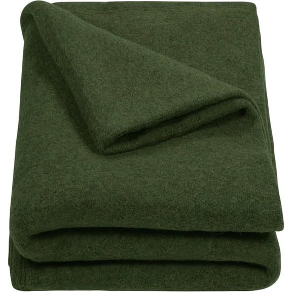 REDCAMP Wool Blanket, Warm and Thick Wool Camping Blanket- Great for Outdoors/Camping/Stadium Blanket/Picnics/Travel and Car, Machine Washable 86x63in