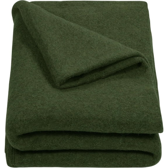 REDCAMP Wool Blanket, Warm and Thick Wool Camping Blanket- Great for Outdoors/Camping/Stadium Blanket/Picnics/Travel and Car, Machine Washable 86x63in
