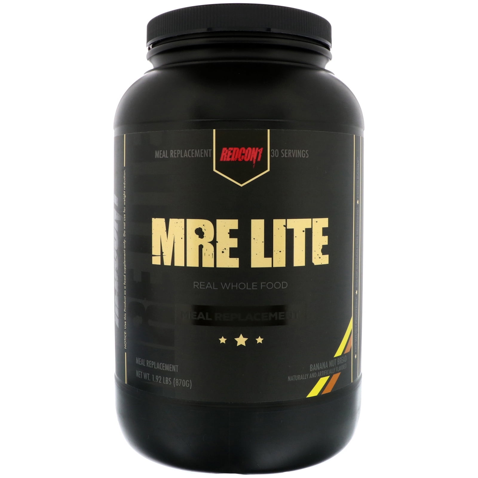 REDCON1 MRE Lite Whole Food Protein Powder, Banana Nut Bread - Low Carb ...