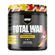 REDCON1 Total War Pre Workout, Tigers Blood - L Citrulline, Malic Acid, Green Tea Leaf Extract for Pump Boosting Pre Workout for Women & Men - 3.2 جرام بيتا ألانين لتقليل الإرهاق 30 وجبة