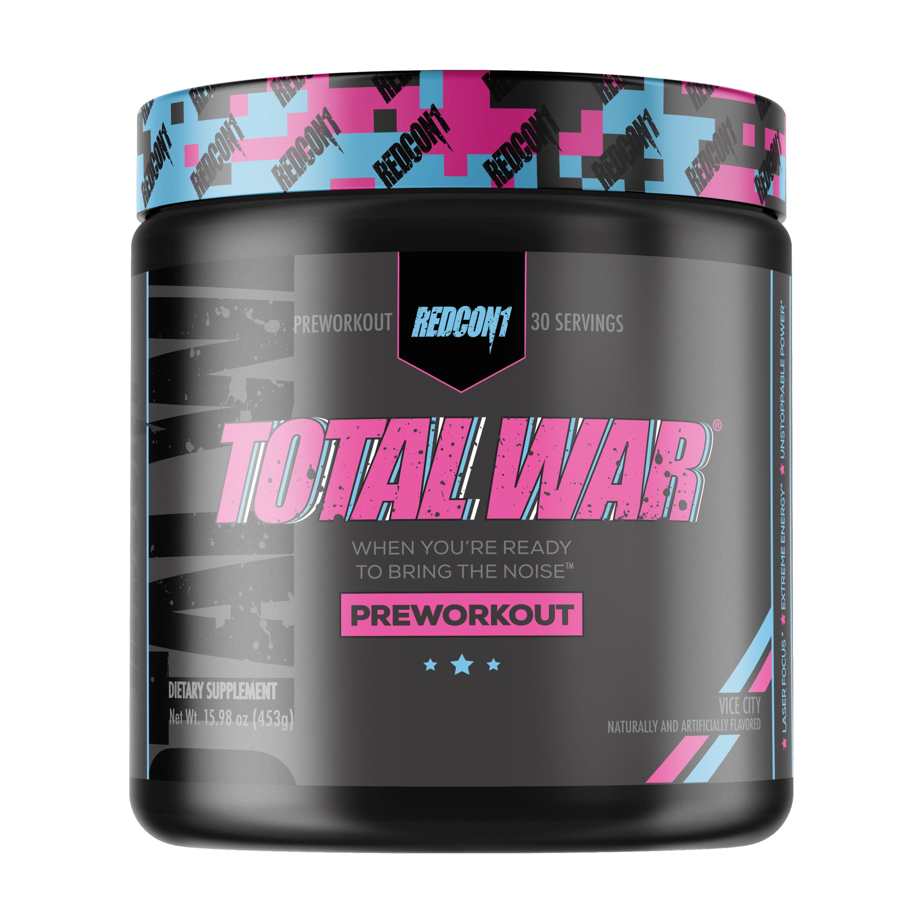 Redcon1 Total War Pre-workout, Energy Booster, Container of
