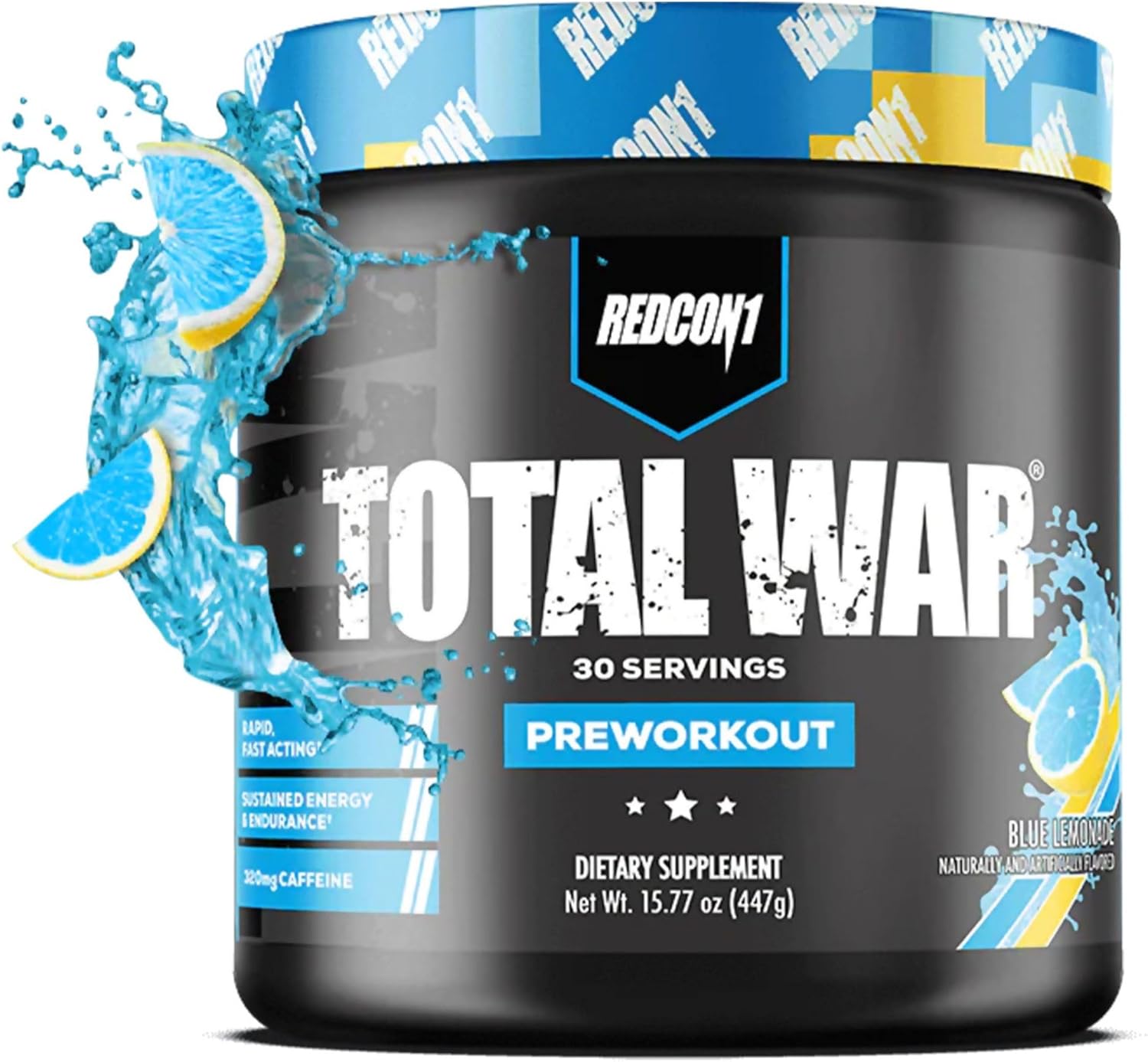 REDCON1 Total War Pre Workout Powder, Blue Lemonade Beta Alanine