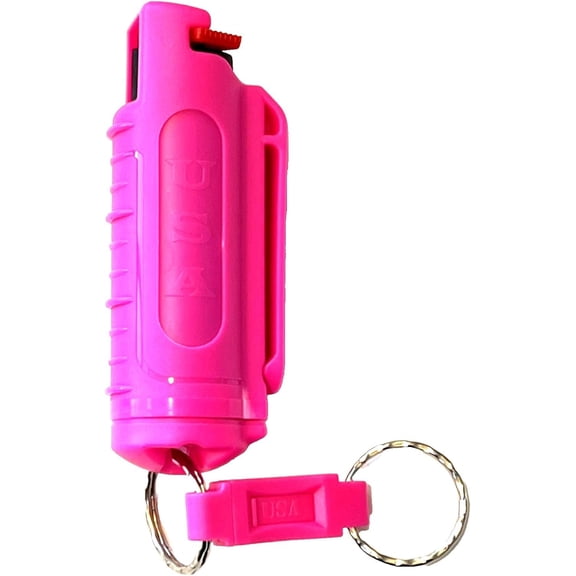 REDD Pepper Spray, Tactical Nuke | (1.40% MC) Maximum Strength Pepper Gel | Pink Key Chain - Twist Top (1/2 oz) | True Gel-Stream Technology