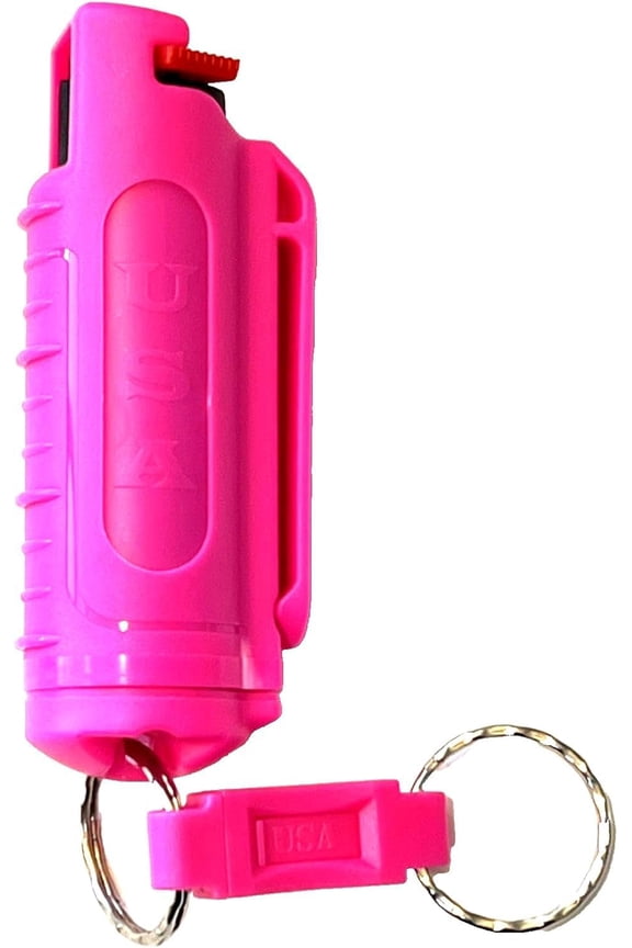 REDD Pepper Spray, Tactical Nuke | (1.40% MC) Maximum Strength Pepper Gel | Pink Key Chain - Twist Top (1/2 oz) | True Gel-Stream Technology