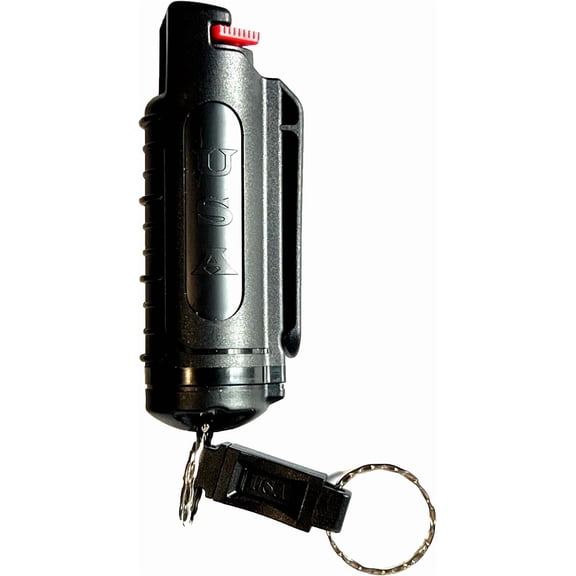 REDD Tactical OC/CS Pepper Spray | Dual-Action Formula | Hardshell, Belt Clip, Quick Release Key Ring & UV Marking Dye | Twist Top Focused Stream (1/2 oz)